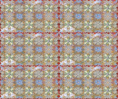 Çiçeksiz arka plan. Şatafatlı bahar bahçesi dokusu. Raster illüstrasyonu. Çiçek deseni.