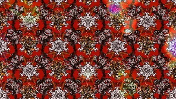 Raster illüstrasyonundaki çiçek desenli çizim. Renkli çiçekler.