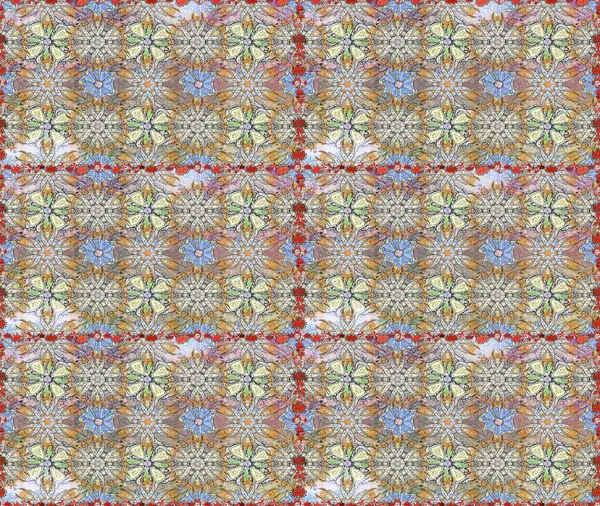 Çiçeksiz arka plan. Şatafatlı bahar bahçesi dokusu. Raster illüstrasyonu. Çiçek deseni.