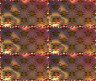 Raster illüstrasyonu. Kahverengi ve turuncu renkli çiçekler. Çiçeksiz desenli arka plan, vuruşlar, sıçramalar, yaz çiçekleri..