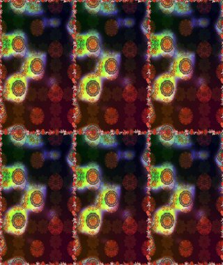 Parmak izi, kumaş, duvar kâğıdı, tekstil için raster dokusu. Renkli grunge, soyut arkaplanı kolonya ve gri çiçeklerle süslüyor. İşlemeli çiçek desenli..