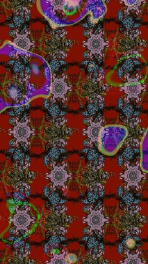 Güzel kumaş deseni. Küçük çiçekteki sevimli çiçek deseni. Güzel karalamalı çiçek desenli çizim. Raster illüstrasyonu.