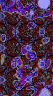 Eskiz arkaplan modeli. Raster hisseleri. Mor ve kahverengi çiçekler. Suluboya, elle çizilmiş.