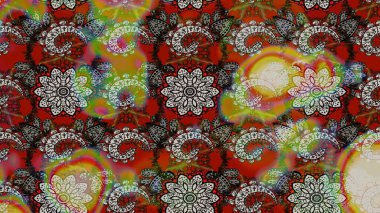 Zentangle soyut çiçekleri. Renkli Bahar Teması eskiz kalıbı. Raster illüstrasyonu. Güzel kumaş deseni. Karalama çiçeği. Düz Çiçek Elementleri Tasarımı.