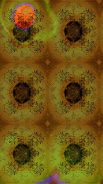 Parlak çiçekli halı renginde çizim deseni.