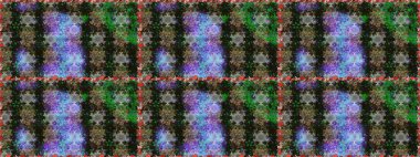 Renkli Yaz Temalı Kusursuz Arkaplan. Gri ve yeşil renkli çiçekler. Raster Illustrasyon 'da moda olmayan çiçek deseni. Düz Çiçek Elementleri Tasarımı.