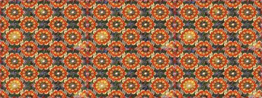 Kahverengi renklerde altın desenler ve altın elementler. Süslü raster dekorasyonu. Barok tarzında duvar kağıdı tasarımı için kusursuz damaske deseni arkaplanı.