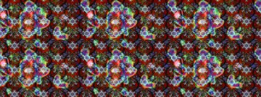 Raster illüstrasyonu. Tekstil veya kitap kapakları, imalat, duvar kağıtları, baskı, hediye paketi ve yapıştırma kitabı için çiçek eskizi geçmişi. Küçük ölçekli çiçeklerdeki basit sevimli desen.