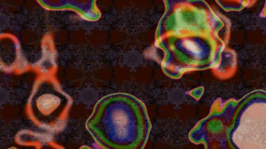 Kahverengi ve gri renkli çiçekler. Raster illüstrasyonu. Çizim çiçek deseni duvar kağıdı için kullanılabilir.