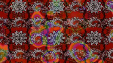 Küçük renkli çiçekler. Küçük çiçekte güzel bir desen. Robot resim. Moda baskıları için zarif bir şablon. Motley illüstrasyonu. Çiçekli yaz çiçekleri.