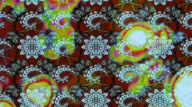 Sevimli çiçek raster deseni. Renkli Yaz Temalı eskiz kalıbı. Düz Çiçek Elementleri Tasarımı. Tarafsız ve yeşil renkte çiçekler.