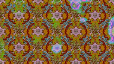 Sanat ilham verici ve kırmızı stil çiçekler ve arka plan bırakır. Raster deseni. Kahverengi ve kırmızı el çizimi desen. Karalama çiçekleri çizim deseni.