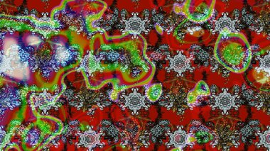 Çiçekli el çizimi çizimi deseni. Modern gelişim kırmızı ve kahverengi raster arka plan duvar kâğıdı illüstrasyon klasik çizgili iz sürme desenli çiçekler, çiçekli süsler.