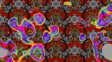 Yumuşak, bahar çiçekli arka plan. Gri ve kırmızı renkte çiçekler. Raster çiçek desenli ve çiçekli..