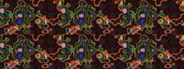 Raster suluboya çiçek deseni, narin çiçekler, kahverengi ve yeşil çiçekler, tebrik kartı şablonu. Güzel kumaş deseni.