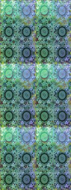 Geleneksel oryantasyon süsü. Klasik klasik klasik arka plan. Mavi renklerde altın elementlerle kusursuz desen. Kusursuz klasik raster altın desenli. Raster illüstrasyonu.