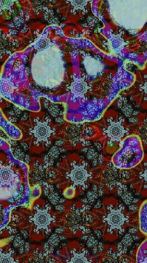 Küçük çiçekte güzel bir çiçek deseni var. Raster deseni. Çiçekli çiçek deseni, suluboya..