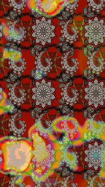 Klasik çiçek desenli. Yumuşak pamuk tasarımı. Yumuşak fayans. Paketleme, tekstil, duvar kâğıdı için çiçek eskizi. Raster taze dokusu.