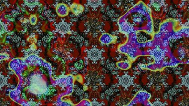 Renkli Bahar Teması eskiz kalıbı. Sevimli çiçek raster deseni. Düz Çiçek Elementleri Tasarımı. Gri ve kahverengi renkte çiçekler.