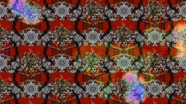 Çiçek grisi ve kahverengi çizim deseni. Klasik taslak çizimi. Raster çiçek izi..