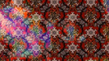 Modern gösterişli arka plan duvar kağıdı illüstrasyonları, klasik çizgiler, desenli desenli çiçekler, çiçekli süsler. Çiçekli el çizimi çizimi deseni.