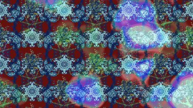 Renkli güzel çiçekli eskiz deseni, suluboya çiçek deseni, duvar kağıdı, kart ya da kumaş için fayanslı. Raster..