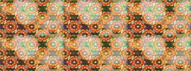 Kusursuz altın desen. Raster altın çiçek süsü brokar kumaş ve cam desenli. Tarafsız renkler ve altın elementler. Çiçek desenli altın metal..