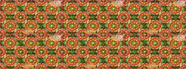 El yapımı dekoratif çerçeve, albüm kapağı, tebrik kartı, klasik Art deco tarzı. Raster soyut çiçek çelengi altın karalama fantezi yaprakları ve kahverengi renkte çiçek.