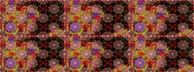 Raster. Güzel suluboya çiçekler, parlak resimler ilham verici ve kırmızı çiçek desenli kusursuz arka plan..