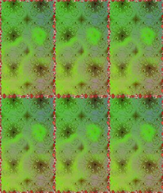 Raster illustration. Seamless pattern with cute flowers and leaves on green and neutral colors, watercolor floral pattern, tileable for wallpaper, card or fabric.