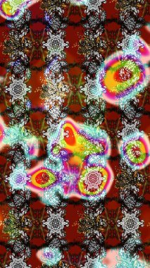 Şirin çiçek elementleri. Raster illüstrasyonu. Renkli Bahar Teması eskiz kalıbı. Taslak desenli, modaya uygun kumaş deseni. Düz Çiçek Elementleri Tasarımı.