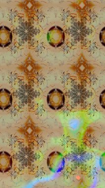 Renkli çiçekler. Kumaş desenli papatya çiçekleri ayrıntıları.