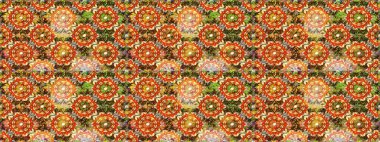 Raster oryantal süs. Kahverengi renklerde altın desenler ve altın elementler. Kusursuz altın desen.