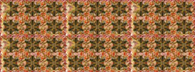 Kahverengi renklerde, altın elementlerle kusursuz klasik desen. Noel, kar tanesi, yeni yıl 2019.