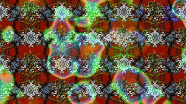 Parlak renkli fantezi çiçekleri, yapraklar, kahverengi ve yeşil renkli tomurcuklar kahverengi ve yeşil. Suluboya el çizimi elementli çiçek çizimi deseni.