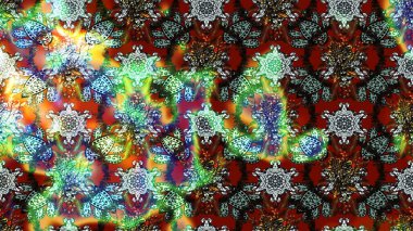 Modern stil dokusu. Çiçek desenli raster, yeşil ve kahverengi çizgi grafik deseni soyut raster arkaplan.