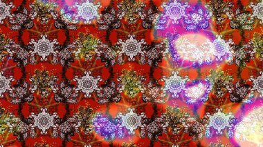 Hediye ambalaj kağıdı, tebrik kartları, posterler ve pankart tasarımı. Kahverengi ve kırmızı renkte çiçekler. Raster düz çiçek çizim deseni.