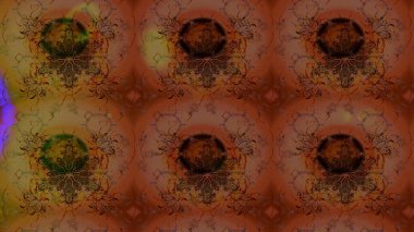 Kahverengi ve kırmızı renkler üzerine çiçek desenli eskiz, el yapımı papatyalar, papatyalar. Tekrarlayan çiçek arkaplanı, zarif kahverengi ve kırmızı çiçek duvar kağıdı.