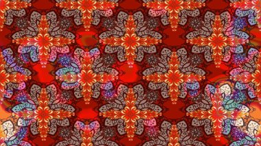 Yumuşak pamuk tasarımı. Raster 'ın taze dokusu. Yumuşak fayans. Paketleme, tekstil, duvar kâğıdı için çiçek eskizi. Klasik çiçek deseni.