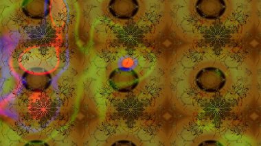 Raster illüstrasyonu. Küçük çiçekli basit bir çiçek çizimi. Moda baskısı, albüm, ambalaj kağıdı ve duvar kağıdı için zarif dekoratif süslemeler. Kahverengi ve yeşil renkli şirin çiçekler..