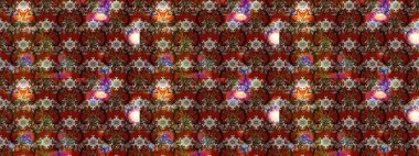 Çiçekli çiçek deseni, suluboya. Kahverengi ve kırmızı renkte çiçekler. Renkli Bahar Teması eskiz kalıbı. Düz Çiçek Elementleri Tasarımı. Raster illüstrasyonu.