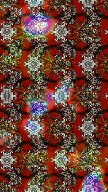 El çizimi. Çiçekli, yapraklı, çiçek desenli eskiz. Raster illüstrasyonu.