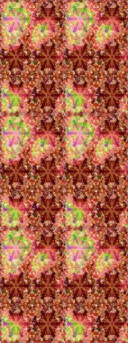 Kusursuz soyut bir arkaplan. Oriental raster klasik kırmızı ve altın desenli. Raster illüstrasyonu.