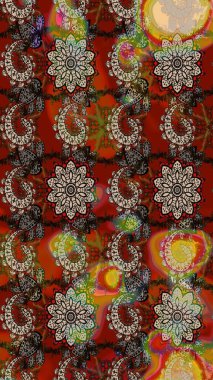 Zarif, parlak ve eskiz kahverengi ve kırmızı çiçek desenli tasarım. Sabıka baskıları, bebek kıyafetleri, duvar kâğıtları, paket kutuları vb..