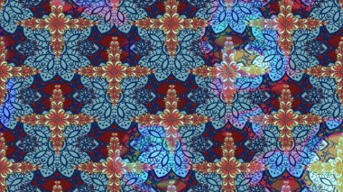 Eskiz klasiği. Renkli Bahar Teması eskiz kalıbı. Düz Çiçek Elementleri Tasarımı. Raster Şirin kumaş deseni.