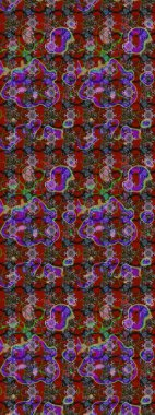 Çiçekler kırmızı, kahverengi ve gri renklerde. El çizimi. Suluboya çizimi. Çiçekli çizim deseni.