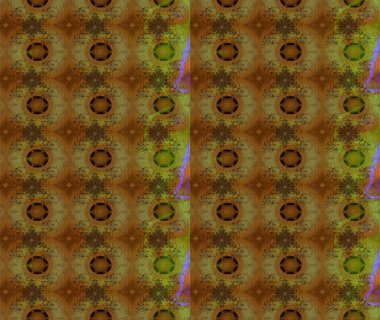 Soyut etnik raster çizim kalıbı. Kabile sanatı boho baskısı, klasik çiçek arkaplanı. Arkaplan dokusu, duvar kağıdı, kahverengi renkli çiçek teması.