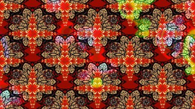 Şirin, zarif çiçekler Raster illüstrasyonu. Davetiye ve kartpostal tasarımı için dekoratif çiçek unsurları. Poster ya da kapak için arka plan. Yapraklı çizim şekli. Tekstil için figür.