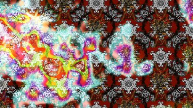 Nazikçe, renkli yaz çiçekleri. Raster deseni. Küçük çiçekteki sevimli çiçek deseni. Raster illüstrasyonu.