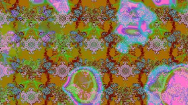 Şatafatlı bahar bahçesi dokusu. Çiçek deseni. Renkli çiçek çizimi. Renkli çiçekler. Raster illüstrasyonu.